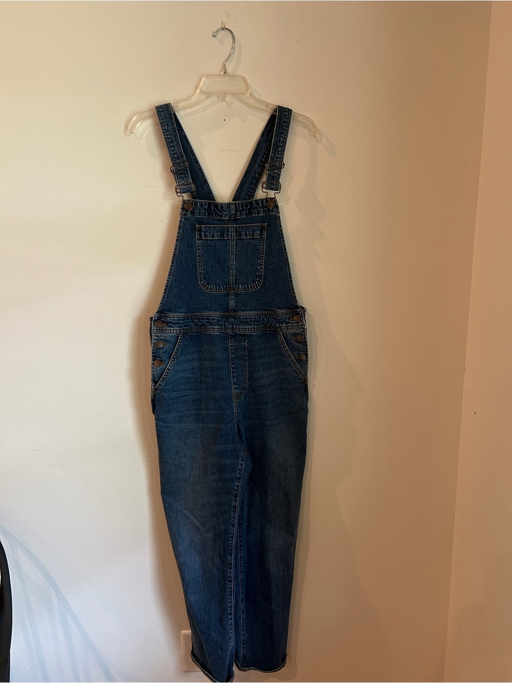 J. Crew Blue Denim Overalls with Gold Stitching - Medium - Picture 4 of 6